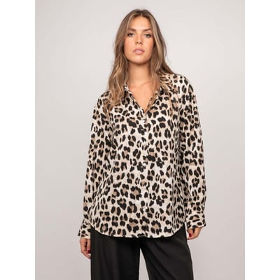Chemise Oversize Motif Léopard Oressa DONA LISA