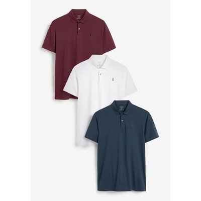 Polos en jersey à manches courtes, lot de 3 NEXT