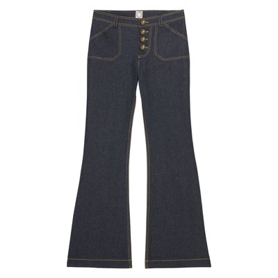 Pantalon Charlotte mélangé bleu INES DE LA FRESSANGE PARIS