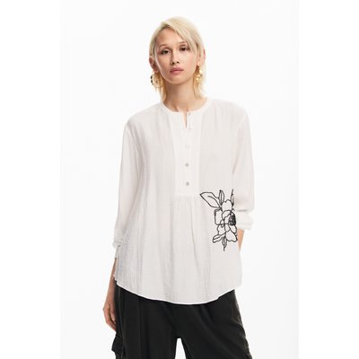 Blouse à fleur brodée DESIGUAL