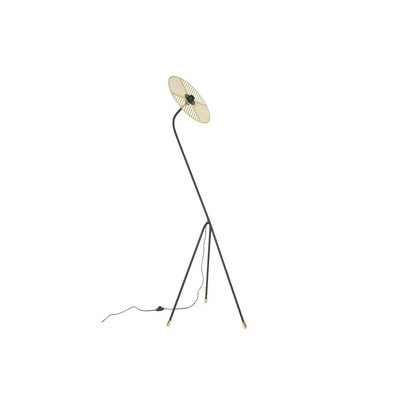 Lampadaire Waterlilly Noir Et Laiton MILLUMINE