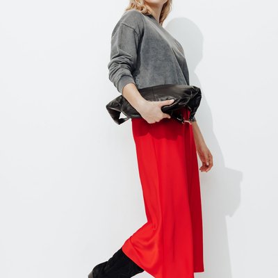 Jupe midi en satin PROMOD