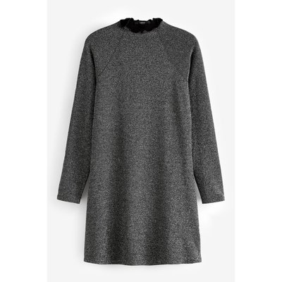 Robe courte à manches longues en jacquard NEXT