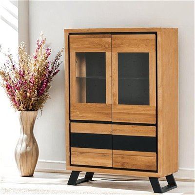 Buffet vitrine en bois PORTREE PIER IMPORT