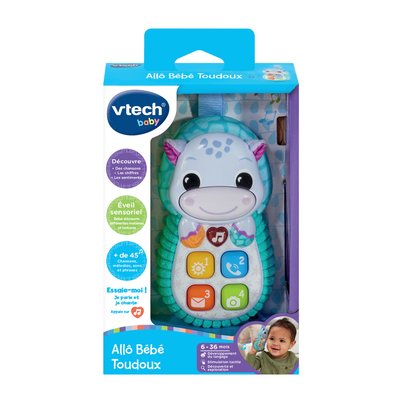 Allo bebe toudoux bleu - Telephone hippopotame VTECH