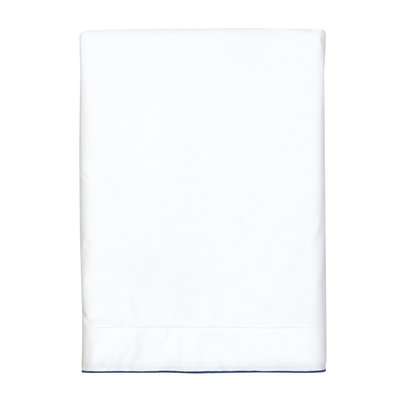 Drap plat en satin de coton lavé, RÊVE SATINÉ BLANC CERISE