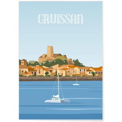 Affiche ville Gruissan L'AFFICHERIE