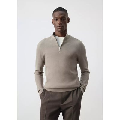 Pull-over maille fine fermeture Éclair MANGO MAN