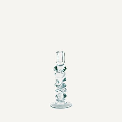 Bougeoir en verre transparent, H29,5 cm, Qimera AM.PM