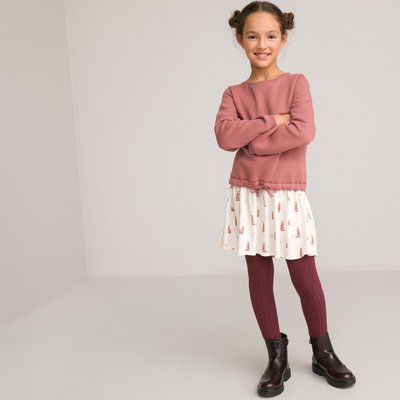 Jurk met lange mouwen, 2 in 1 effect LA REDOUTE COLLECTIONS