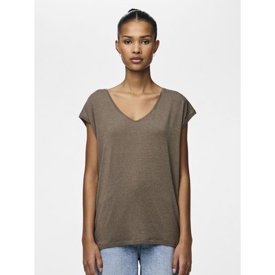 T-shirt effet brillant PIECES