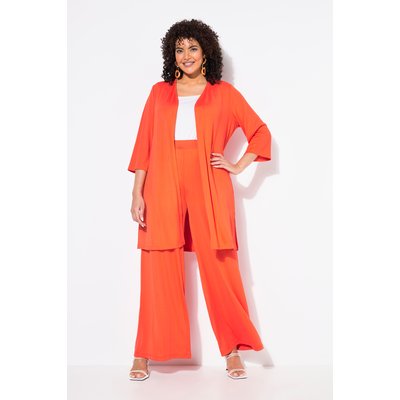 Gilet long en jersey côtelé. Coupe ouverte ULLA POPKEN