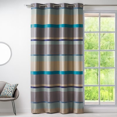 Rideau en jacquard à rayures horizontales design HOME MAISON