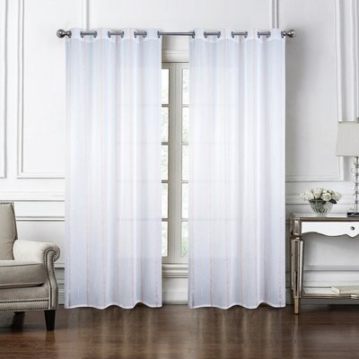 Paire de voilages à bandes verticales brillantes HOME MAISON