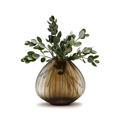 Vase en verre givré strié petit modèle, Almora AM.PM