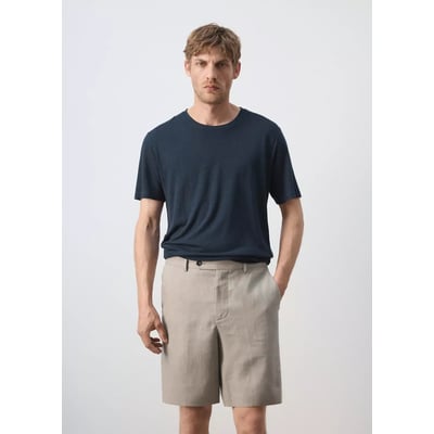 T-shirt slim fit en mélange de lin MANGO MAN