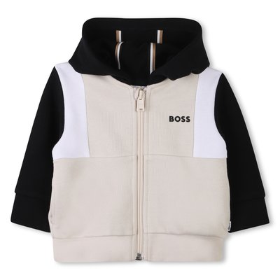 Cardigan à capuche en molleton BOSS KIDSWEAR