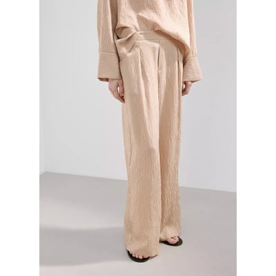 Pantalon Lyocell rayures MANGO