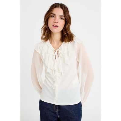 Blouse col v manches longues CACHE CACHE