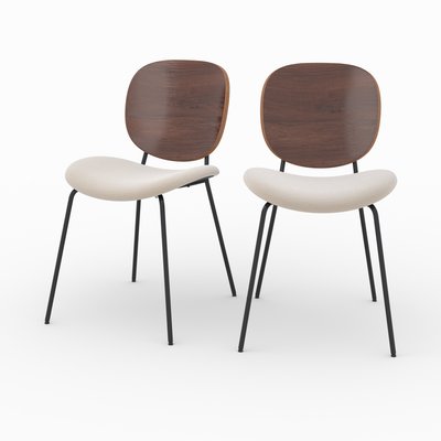 Lot de 2 chaises en tissu chiné - SIMONE RENDEZ-VOUS DÉCO