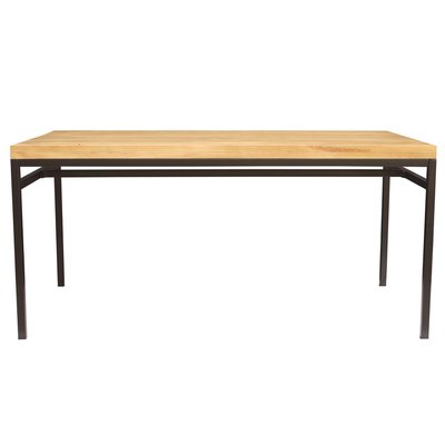 Table à manger industrielle bois manguier massif et métal L160 cm YPSTER MILIBOO