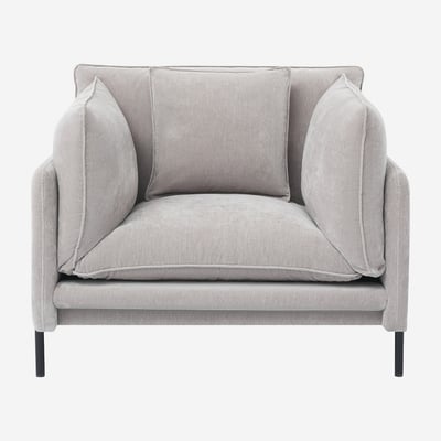 Fauteuil déhoussable en tissu garni de plumes FEATH ll HABITAT