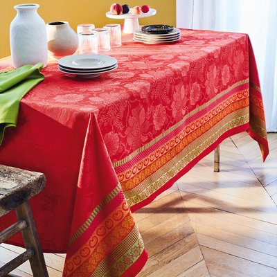Nappe pur coton MILLE ROSES FESTIVES GARNIER-THIEBAUT