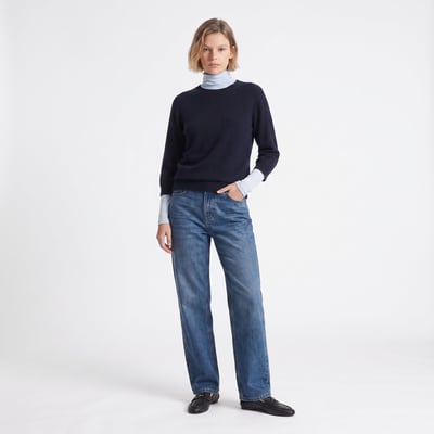 Pull coupe courte manches 3/4 col rond BADRA ARTLOVE