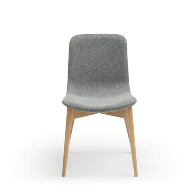 Chaise repas tissu  pied frêne naturel ZAGO