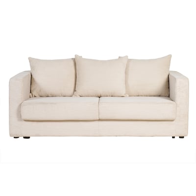 Canapé convertible 3 places en tissu velours chenille vert kaki avec matelas 13 cm BACIO MILIBOO