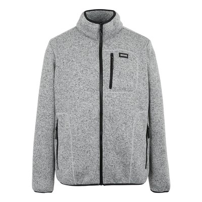 Veste en polaire zippée avec capuche Gris