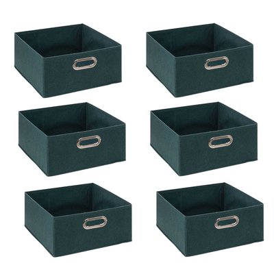 Lot de 6 boites de rangement en tissu ATMOSPHERA
