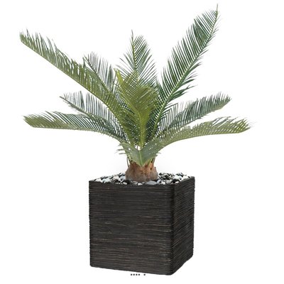 Palmier Cycas Artificiel en pot H 50 cm Vert ARTIFICIELLES