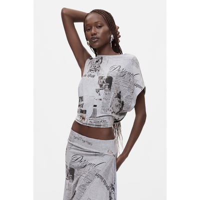 T-shirt imprimé 100 % coton DESIGUAL