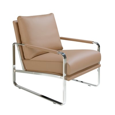 Fauteuil en simili et pieds en acier ANGEL CERDA