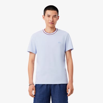 T-shirt en Piqué stretch col rayé LACOSTE