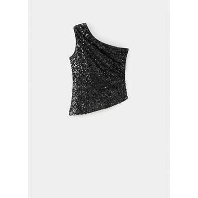 Top asymétrique sequins MANGO TEEN