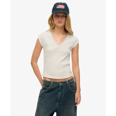 Haut à liseré en dentelle Essential SUPERDRY