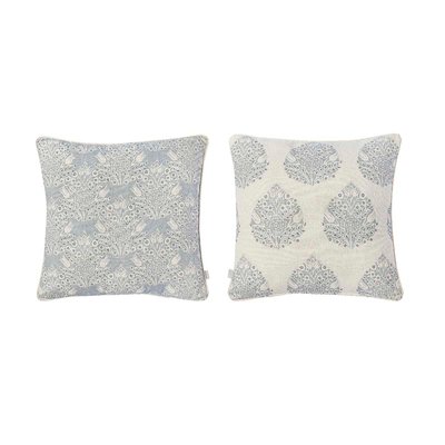 Lot de 2 housse de coussin BLUE LEAF C NAF NAF HOME