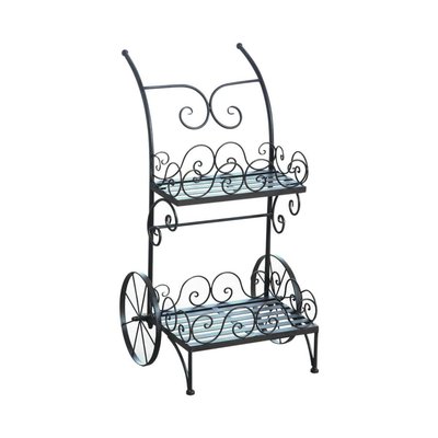Chariot porte-pots en métal vieilli AUBRY GASPARD