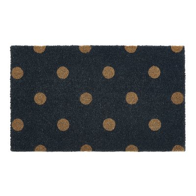 Navy Polka Dots Coir Doormat MY MAT COIR