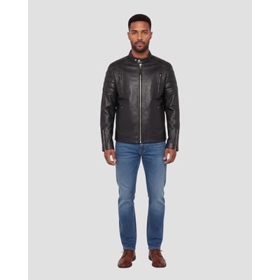 Blouson motard, cuir d'agneau SCHOTT