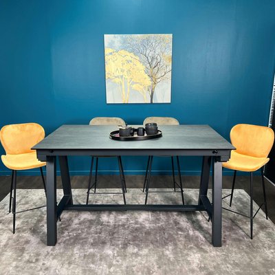 Table haute en céramique extensible effet ardoise 160-270 cm LOMBARDIE PIER IMPORT