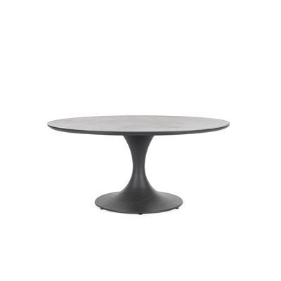 Table de jardin ronde en pierre et métal D158 8 places - PALOMA HELLIN, DEPUIS 1862