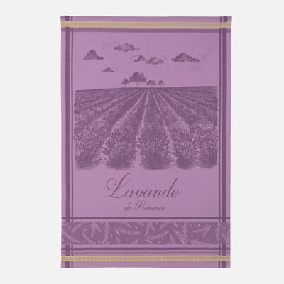 Torchon jacquard en coton CHAMPS DE LAVANDE COUCKE