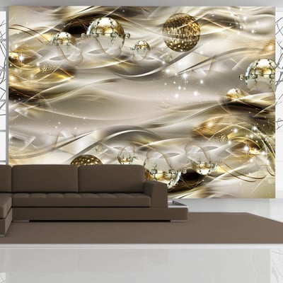 Papier peint intissé panoramique Abstractions Golden Nebula EDEN