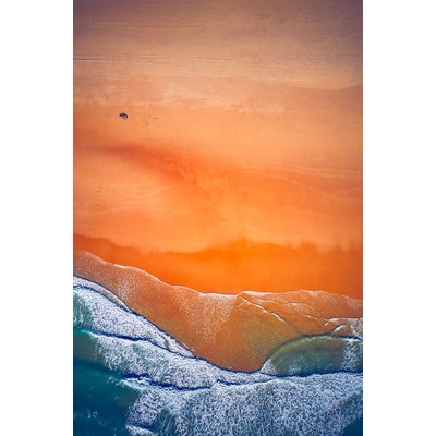 Tableau bord de mer plage terre de sienne HEXOA