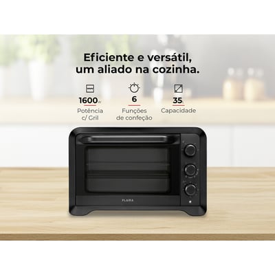 Mini Forno de Convecção 35L 1600W 1537FL, FLAMA FLAMA