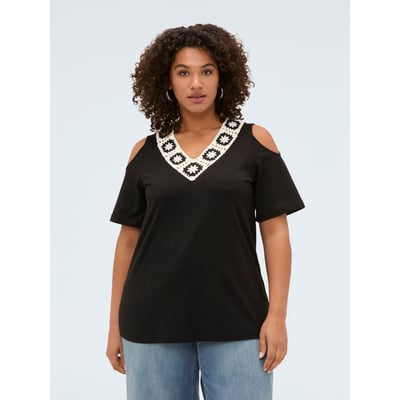 T-shirt à col en V FIORELLA RUBINO