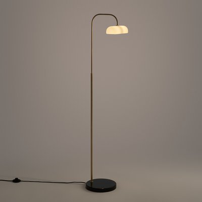 Staande lamp in opaline glas, messing en marmer, Nota LA REDOUTE INTERIEURS